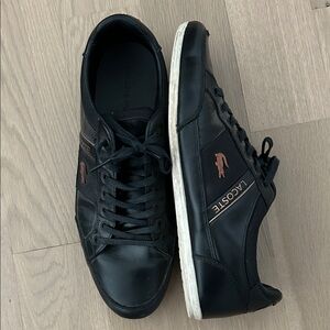 Lacoste Men's Black and Brown Sneakers